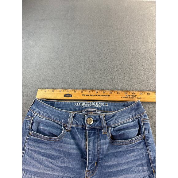 American Eagle Jeans Womens Jegging Super Stretch Size 6 R FADED Stained - Picture 5 of 8